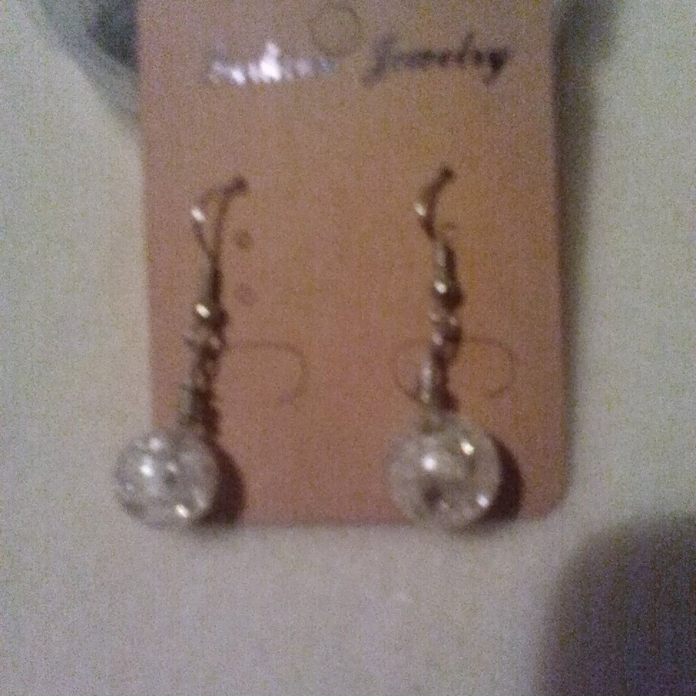 Women's Handmade Cracked Glass Earrings